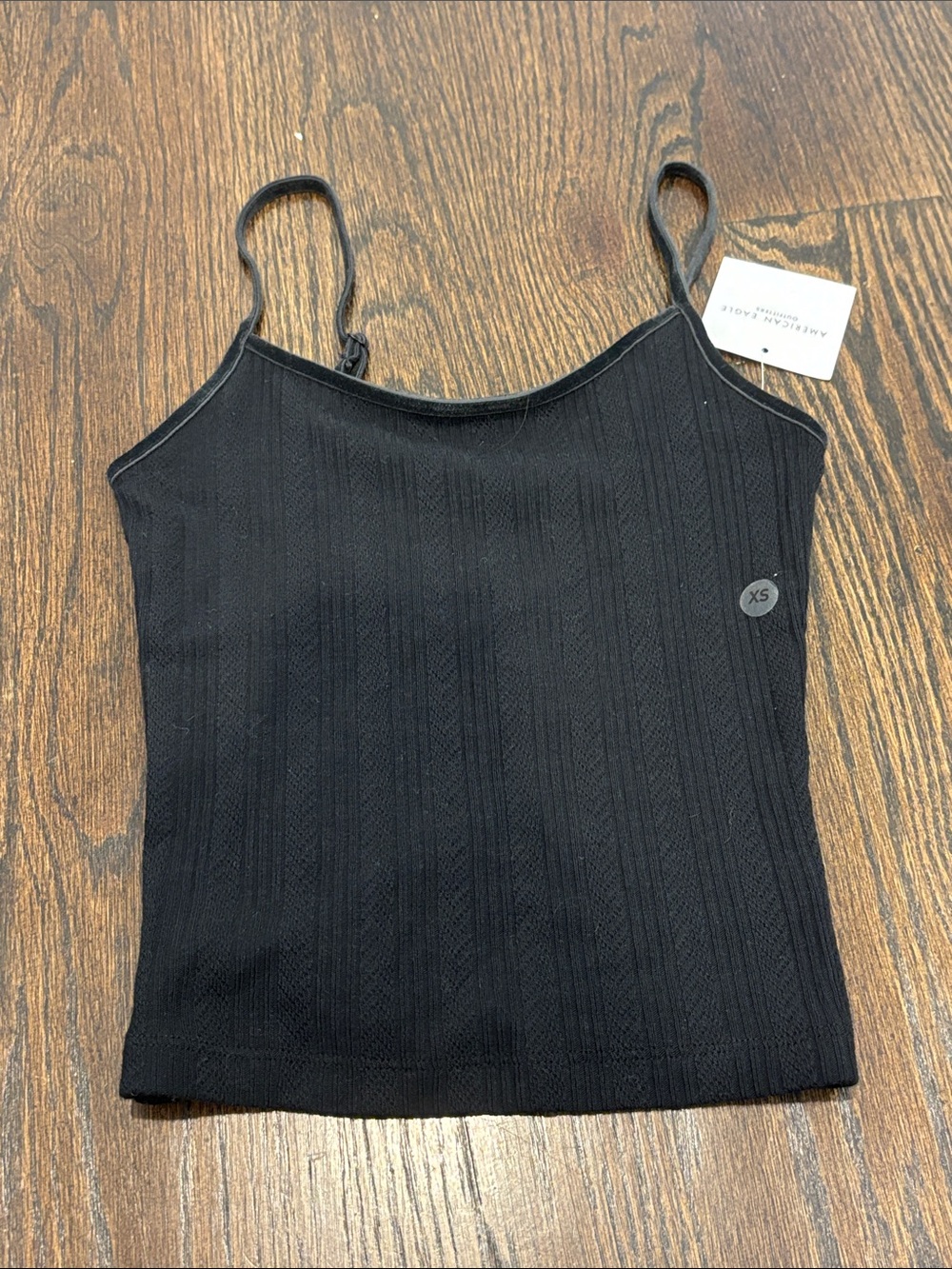 NWT American Eagle Outfitters Women’s Black Ribbed Cami Size X Small